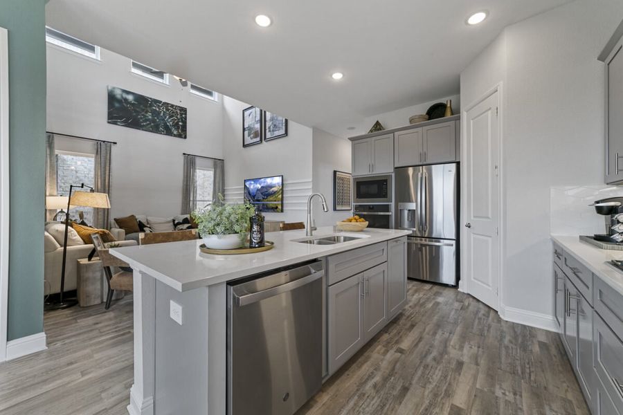 Representative furnished interior of a home built from the Duets D417 by Landon Homes in Lexington Frisco, Frisco (Image 25).