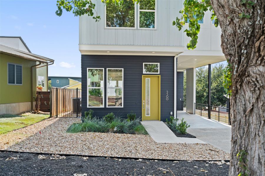 Exterior details and patio area of a home in Agave, Austin (Image 22). Exterior details and patio area of a home in Agave, Austin (Image 22).