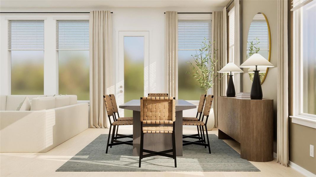 Furnished interior view inside a new home in Samara, League City (Image 11).