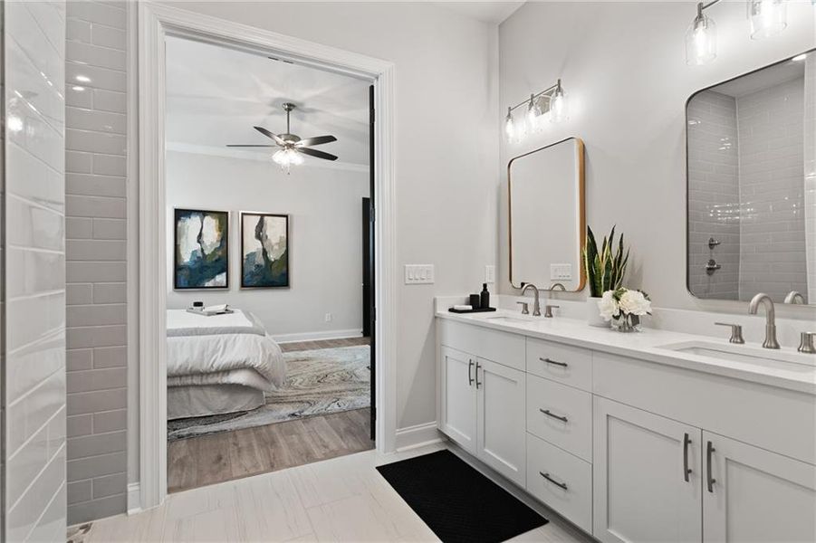 Furnished interior view inside a new home in Promenade at Sawnee Village, Cumming (Image 8).