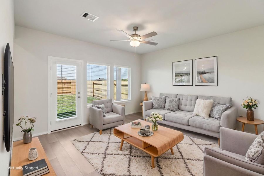 Furnished interior view inside a new home in Granger Pointe - Premier Series, Conroe (Image 4).