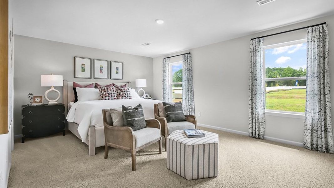Furnished interior view inside a new home in Lawson Glen, Clayton (Image 29). Furnished interior view inside a new home in Lawson Glen, Clayton (Image 29).