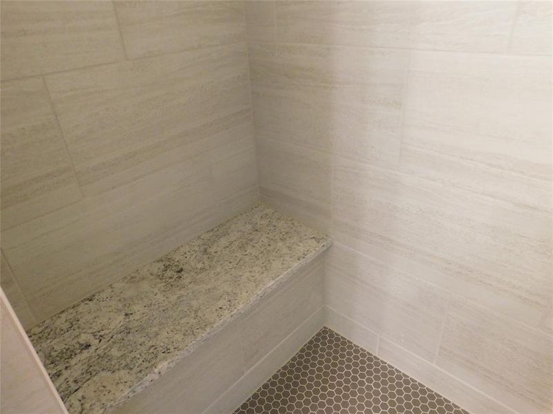 Bench seat in shower