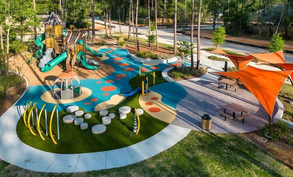 The community houses multiple playgrounds and features modern, high-quality play equipment designed for safety and adventure, all set on professional surfacing to ensure year-round use.