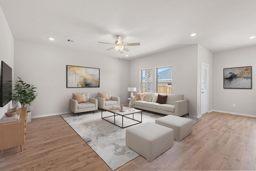 Furnished interior view inside a new home in Laurel Landing, Alvin (Image 12). Furnished interior view inside a new home in Laurel Landing, Alvin (Image 12).