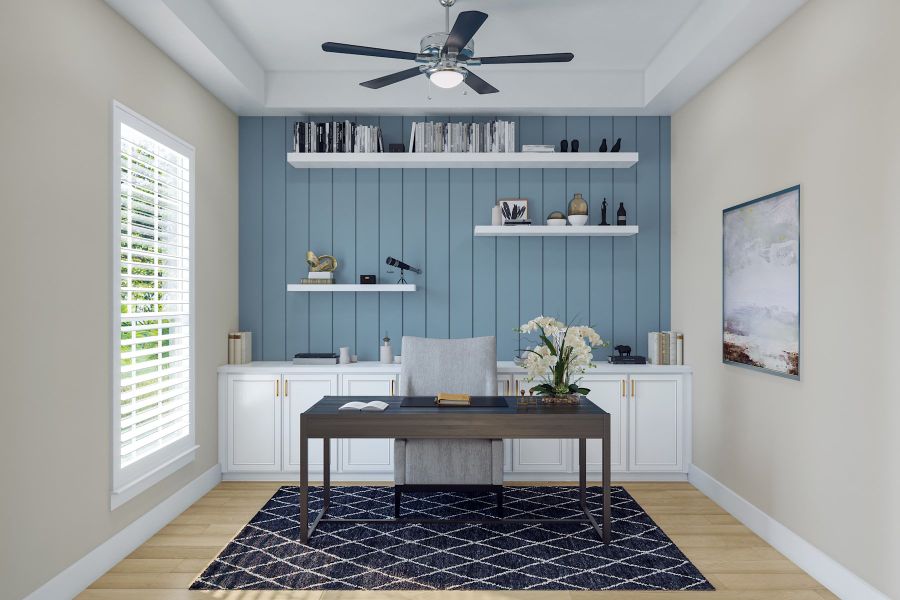 Representative furnished interior of a home built from the Trieste by Tri Pointe Homes in Woodson’s Reserve, Spring (Image 11).