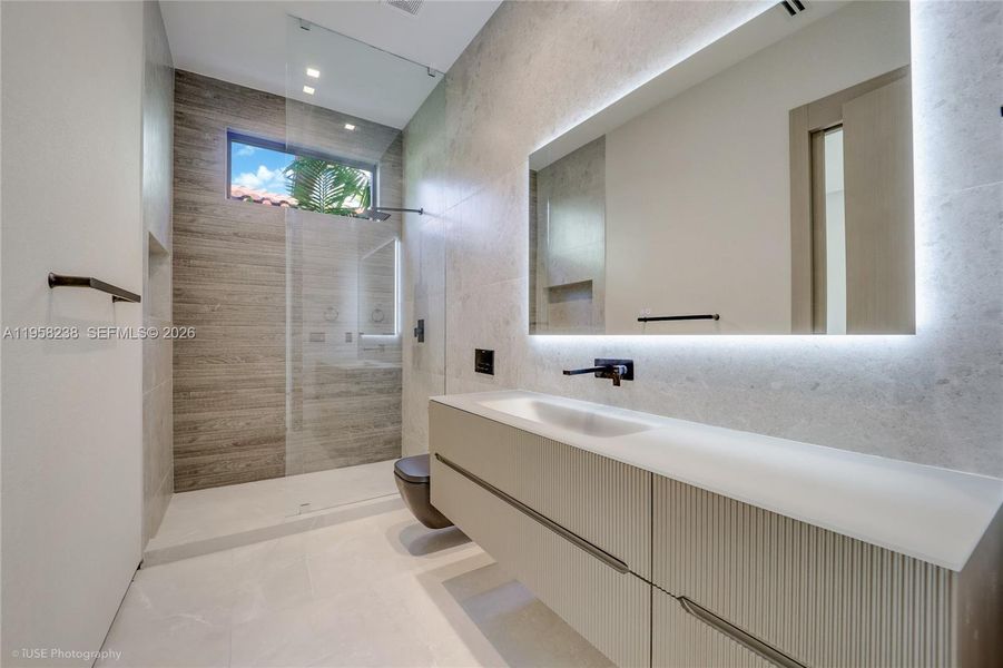 Furnished interior view inside a new home in , Miami Beach (Image 12).