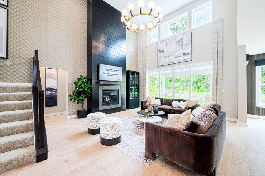 Representative furnished interior of a home built from the Finley by Fischer Homes in Twin Lakes, Hoschton (Image 7).