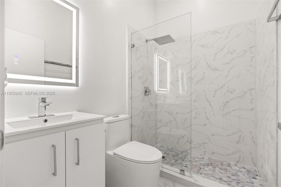 Furnished interior view inside a new home in , Miami (Image 8).