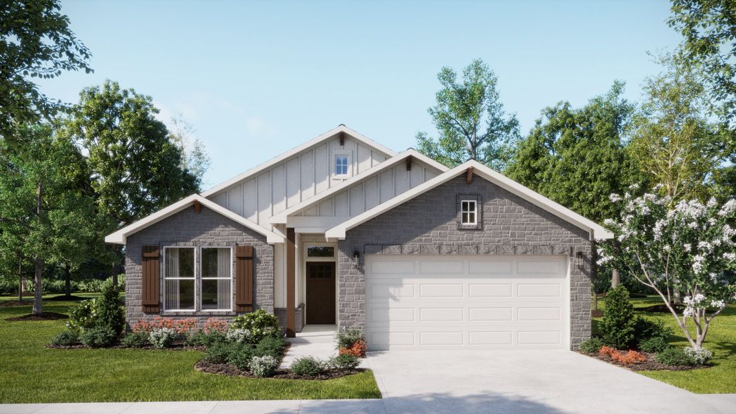 Representative exterior photo of a completed home built from the Lampasas by Flintrock Builder in Ridge at Knob Creek Single Family, Temple, TX (Image 6).