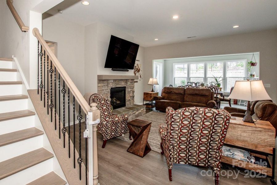 Furnished interior view inside a new home in Signature at Reid's Cove, Mooresville (Image 31).