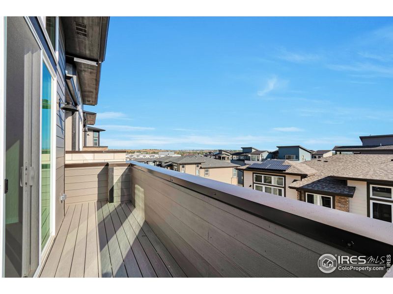 Private Deck of Primary Bedroom w/ Mountain Views