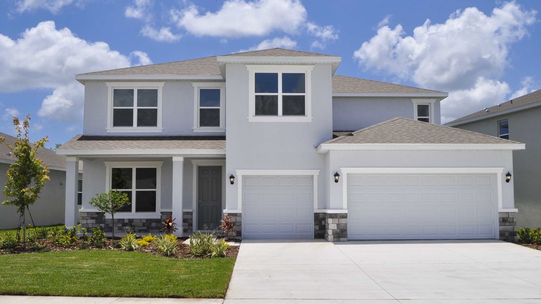 Representative exterior photo of a completed home built from the Jordyn II by D.R. Horton in Oakfield Trails, Parrish, FL (Image 2). Representative exterior photo of a completed home built from the Jordyn II by D.R. Horton in Oakfield Trails, Parrish, FL (Image 2).