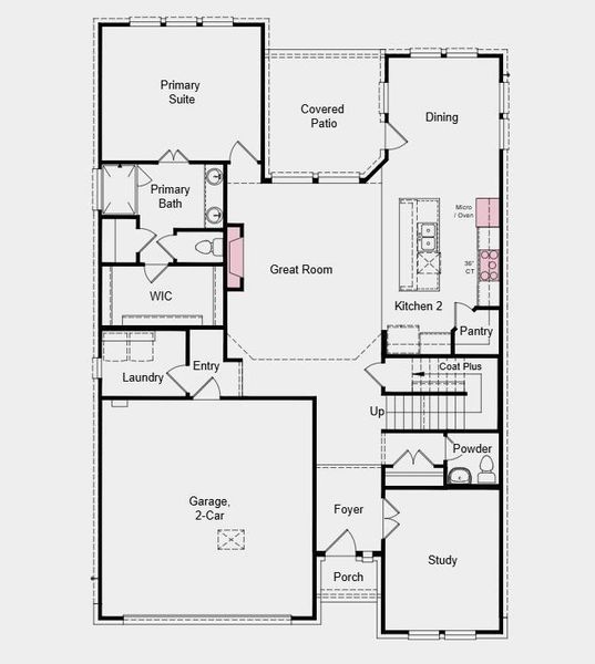 Structural options added include: gourmet kitchen, study in place of a flex room, fireplace in the gathering room, and windows in the dining.