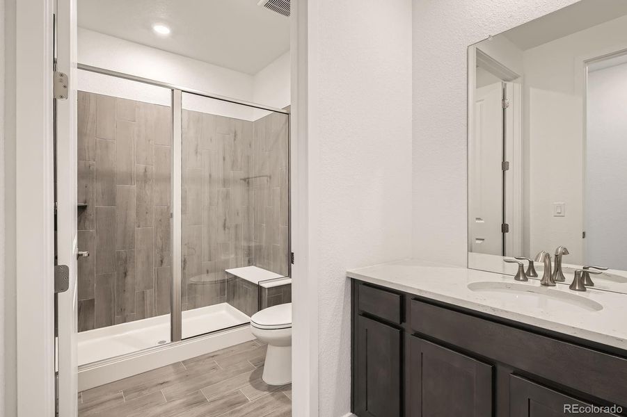 Furnished interior view inside a new home in Sunset Village: The Grand Collection, Erie (Image 7). Furnished interior view inside a new home in Sunset Village: The Grand Collection, Erie (Image 7).