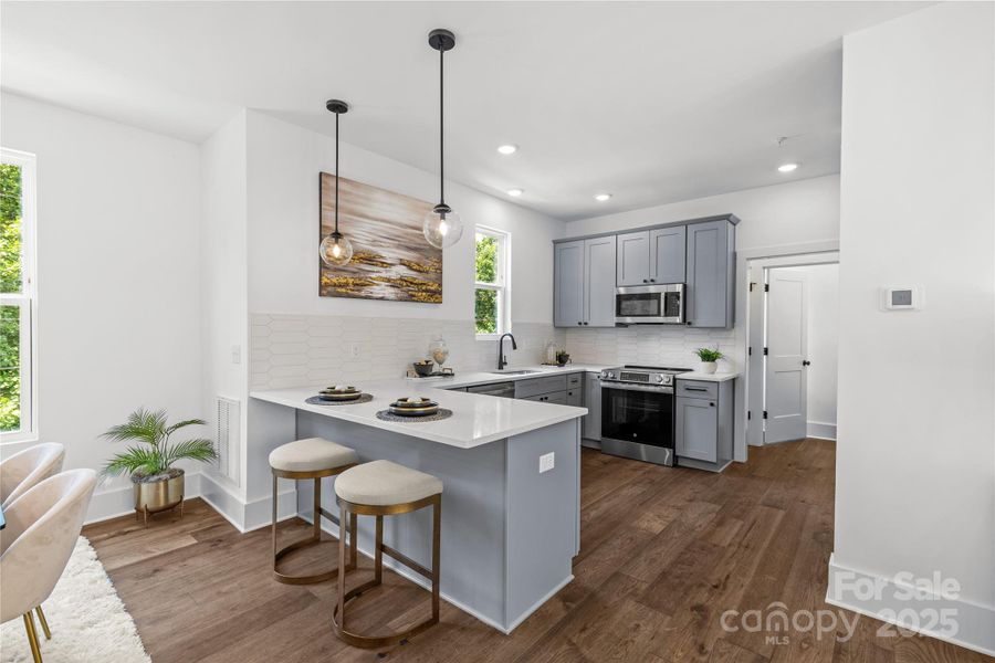Furnished interior view inside a new home in , Charlotte (Image 15).