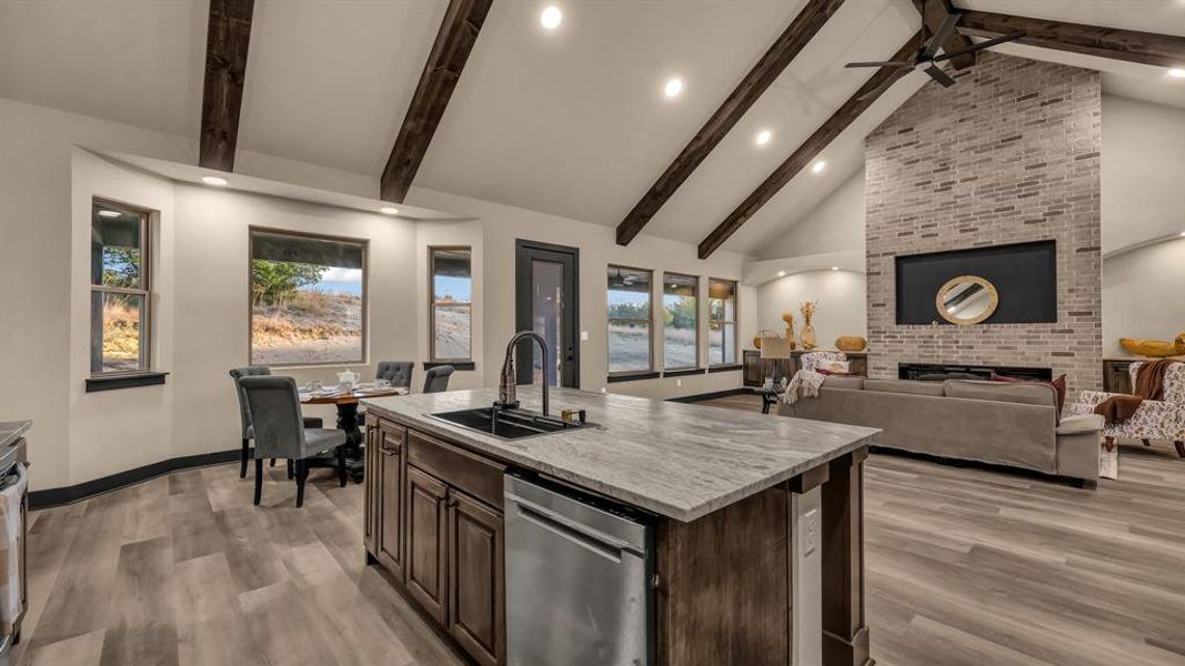 Furnished interior view inside a new home in Saddle Crest Estates, Weatherford (Image 3).