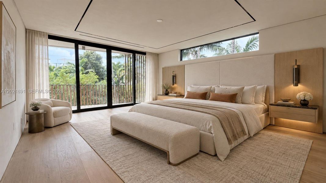 Furnished interior view inside a new home in , Key Biscayne (Image 9).