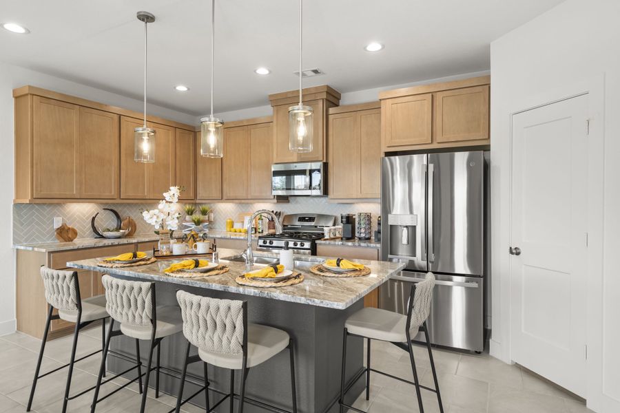 Furnished interior view inside a new home in Meridiana, Manvel (Image 14).