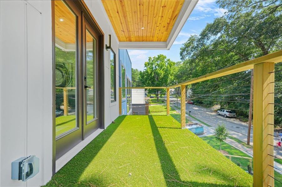 Exterior details and patio area of a home in , Atlanta (Image 31).