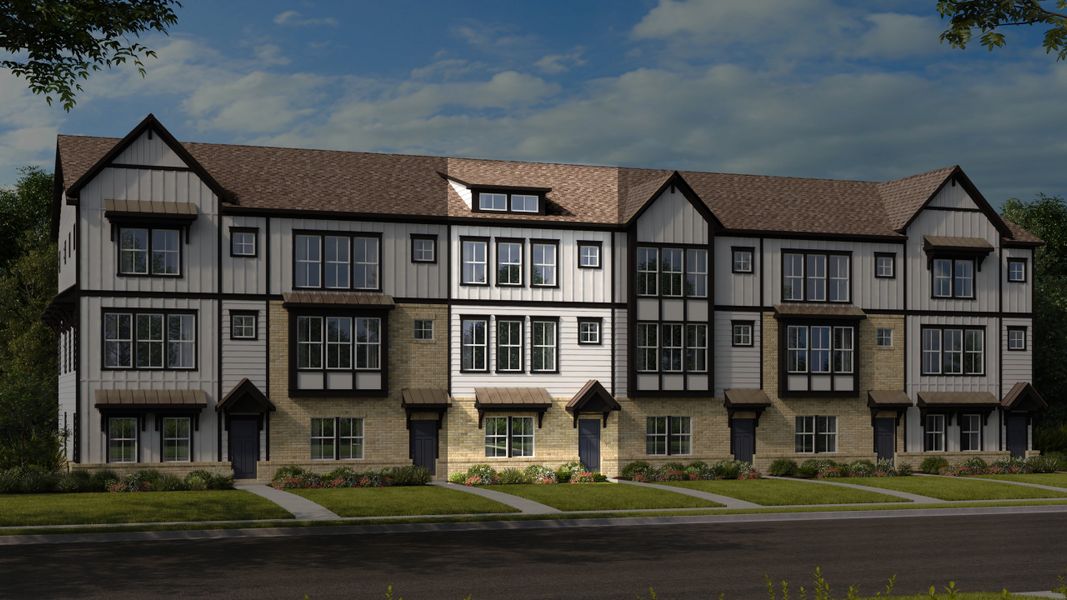 Representative exterior photo of a completed home built from the Vail II by Taylor Morrison in Terraces at the Exchange, Indian Land, SC (Image 19).