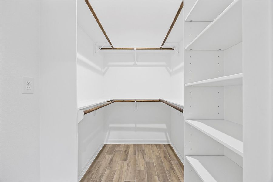 Sample of the primary closet
