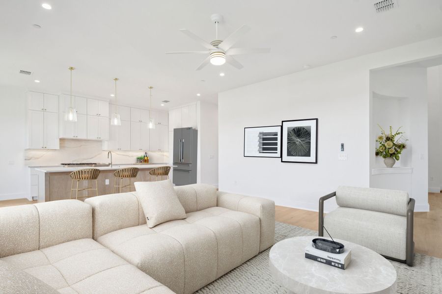 Furnished interior view inside a new home in Milky Way at River Place, Austin (Image 8).