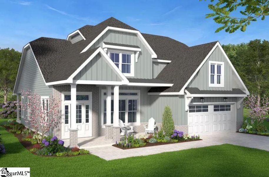 Photo is a rendering and meant for illustration purposes only. All exterior colors have been chosen with a white and black color scheme.