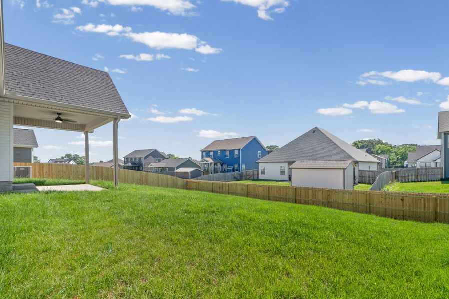 Exterior details and patio area of a home in Cherry Fields, Clarksville (Image 16).