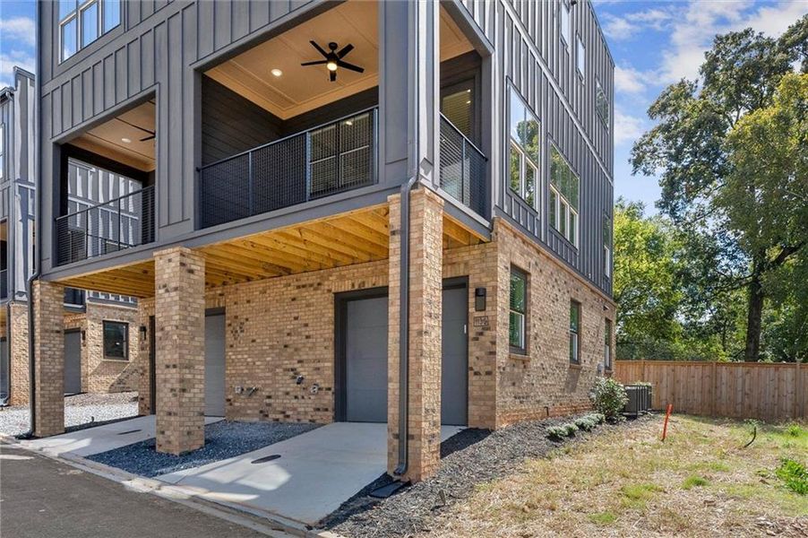Exterior details and patio area of a home in , Atlanta (Image 2). Exterior details and patio area of a home in , Atlanta (Image 2).