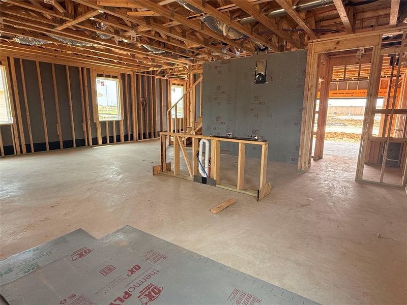 Dining room open to kitchen