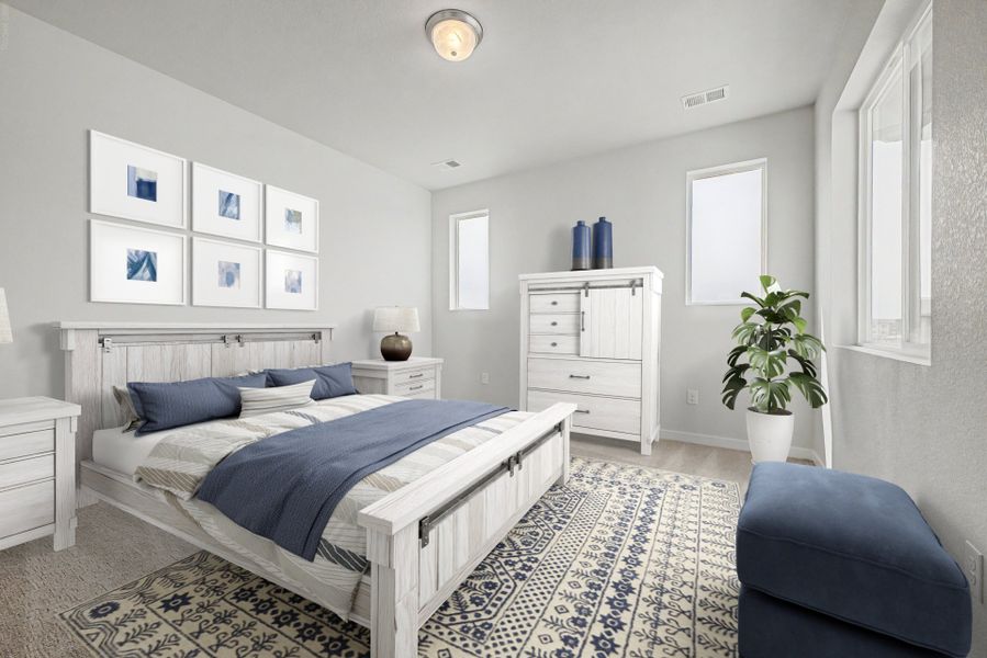 Furnished interior view inside a new home in Painted Prairie, Aurora (Image 9).
