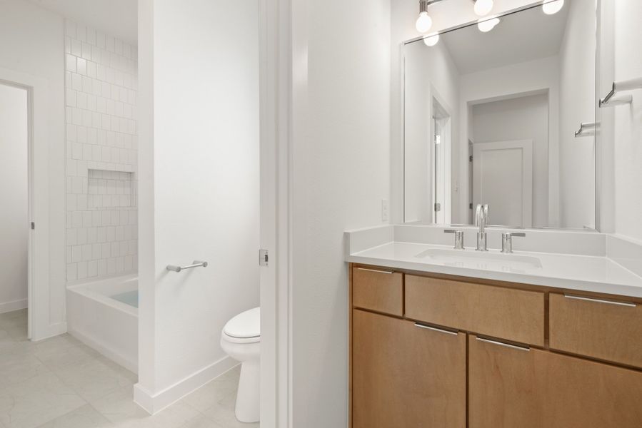 Furnished interior view inside a new home in , Dallas (Image 36).