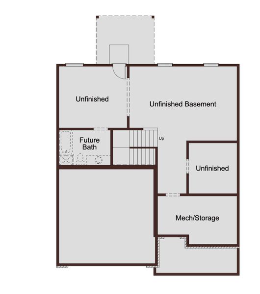 2D floor plan layout for the Heron Cottage by McKinley Homes in Clark Farms, Flowery Branch, GA (Image 5).