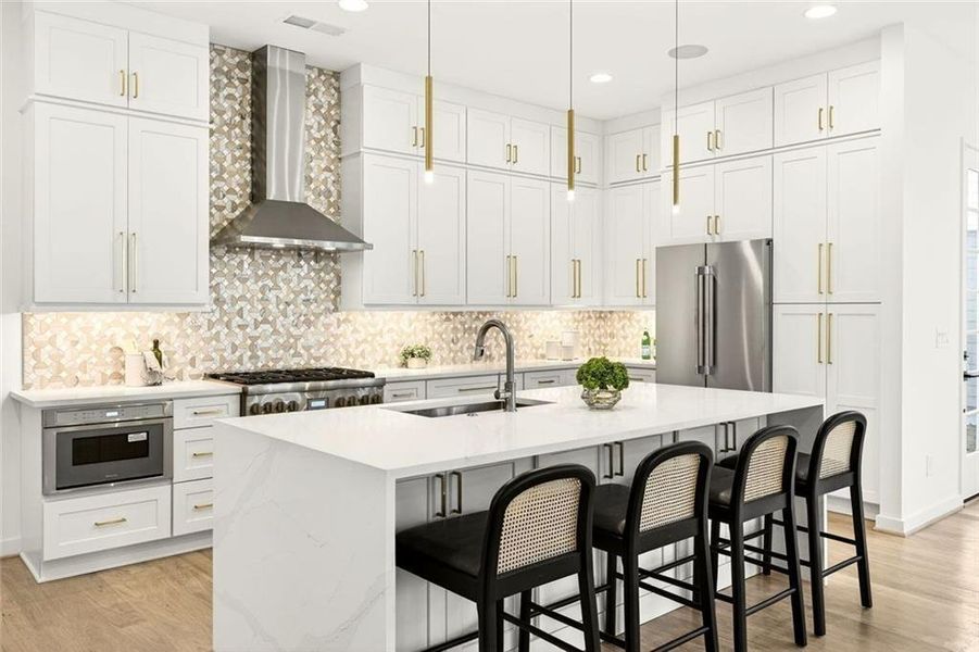 Furnished interior view inside a new home in , Atlanta (Image 16).