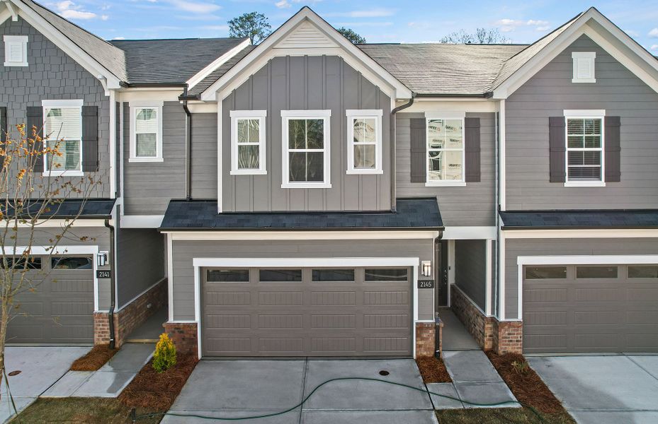 Front exterior of a new home in Galloway Towns, Charlotte, NC, highlighting curb appeal (Image 2). Front exterior of a new home in Galloway Towns, Charlotte, NC, highlighting curb appeal (Image 2).