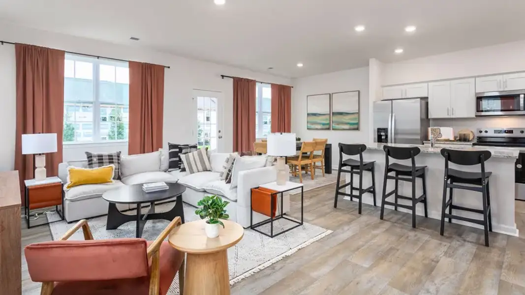 Furnished interior view inside a new home in North Village Townes, Greensboro (Image 7).