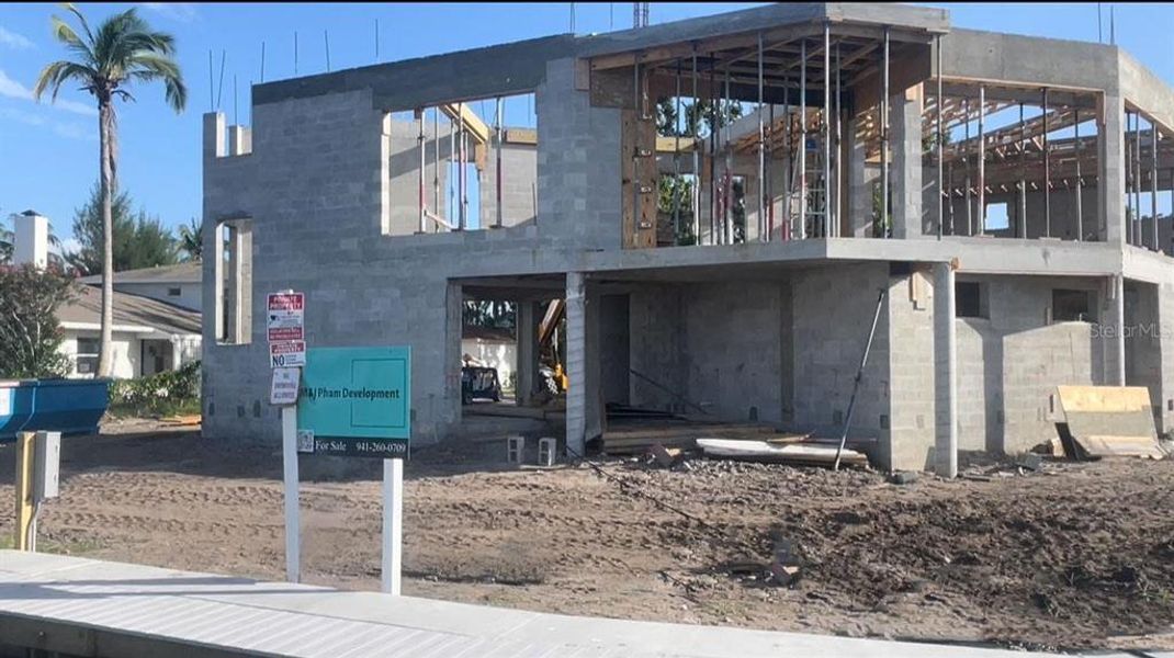 In-progress construction of a new home in , Sarasota, FL (Image 11).