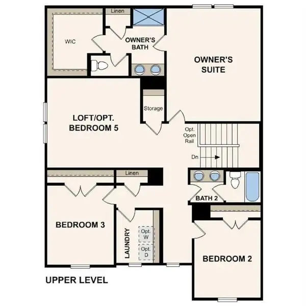 2D floor plan layout of this home in Walker Grove, McDonough, GA (Image 5).