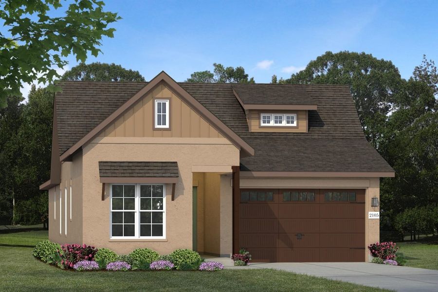 Representative exterior photo of a completed home built from the Cross Creek 2105 by Brohn Homes in Cross Creek, Cedar Park, TX (Image 2). Representative exterior photo of a completed home built from the Cross Creek 2105 by Brohn Homes in Cross Creek, Cedar Park, TX (Image 2).