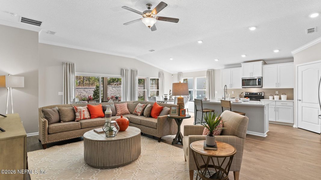 Furnished interior view inside a new home in Sawmill Branch, Palm Coast (Image 17).