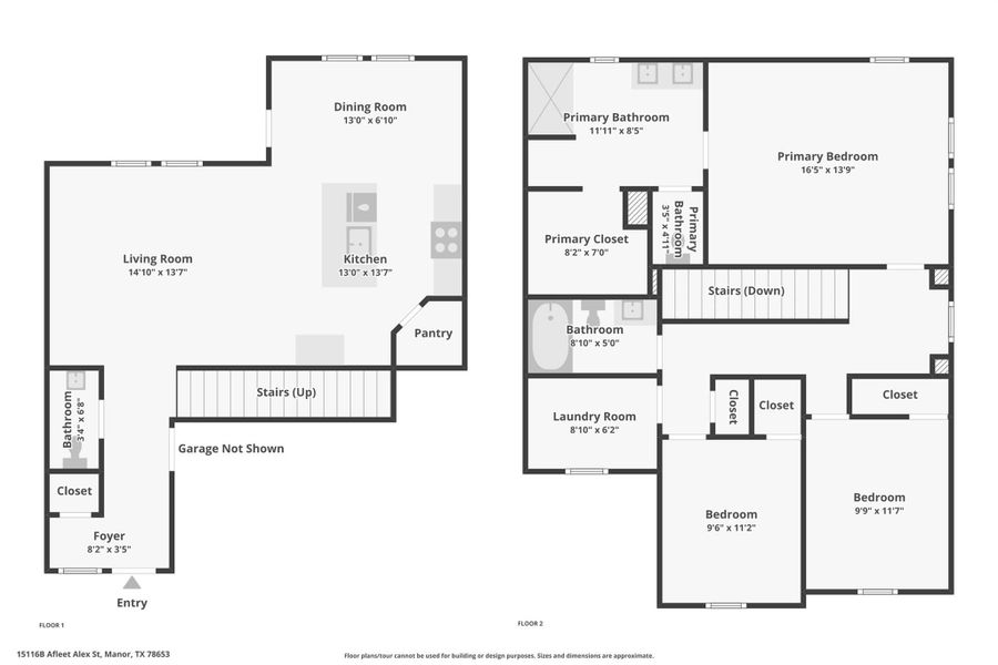 2D floor plan layout of this home in Palomino, Manor, TX (Image 4). 2D floor plan layout of this home in Palomino, Manor, TX (Image 4).