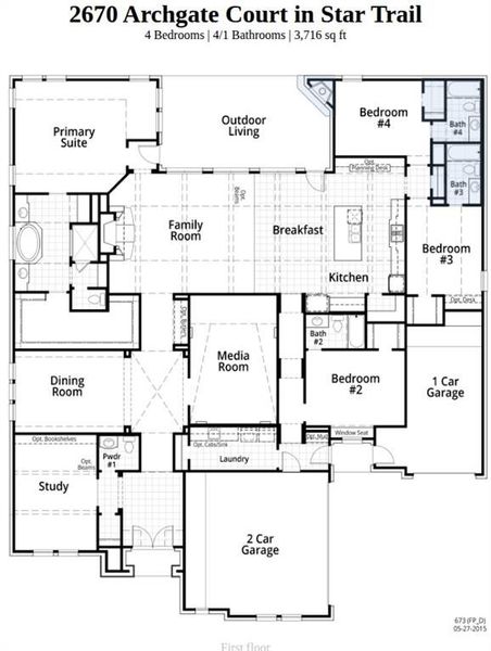 2D floor plan layout of this home in Star Trail, Prosper, TX (Image 3). 2D floor plan layout of this home in Star Trail, Prosper, TX (Image 3).