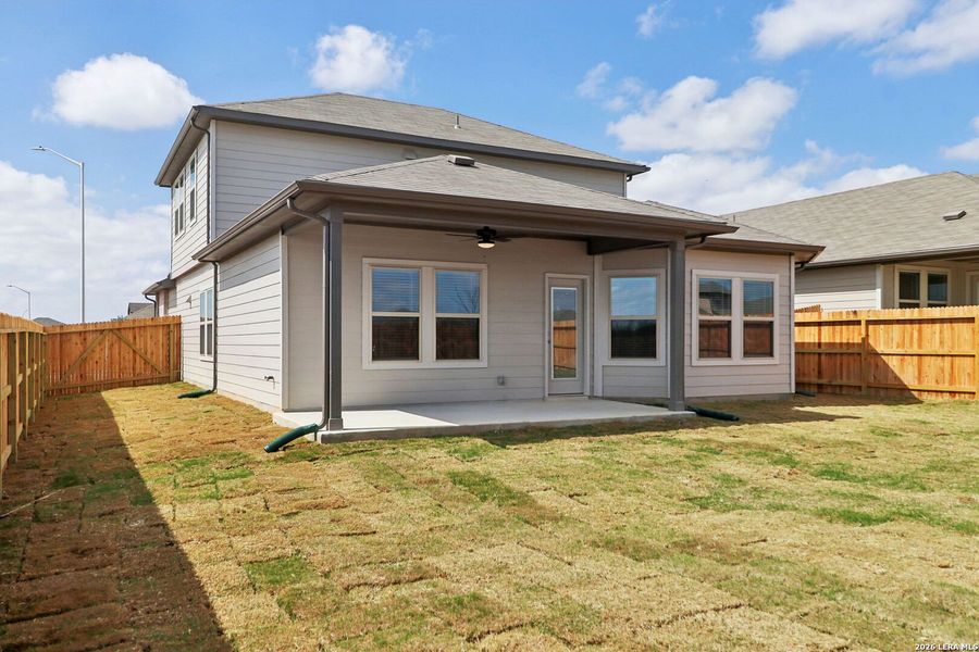 Exterior details and patio area of a home in Legendary Trails - Premier Series, Cibolo (Image 3).