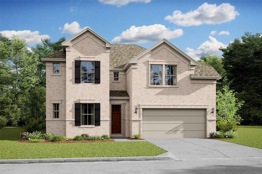 Stunning Tuscaloosa design by K. Hovnanian Homes with Elevation RA in beautiful Westwood. (*Artist rendering used for illustration purposes only.)