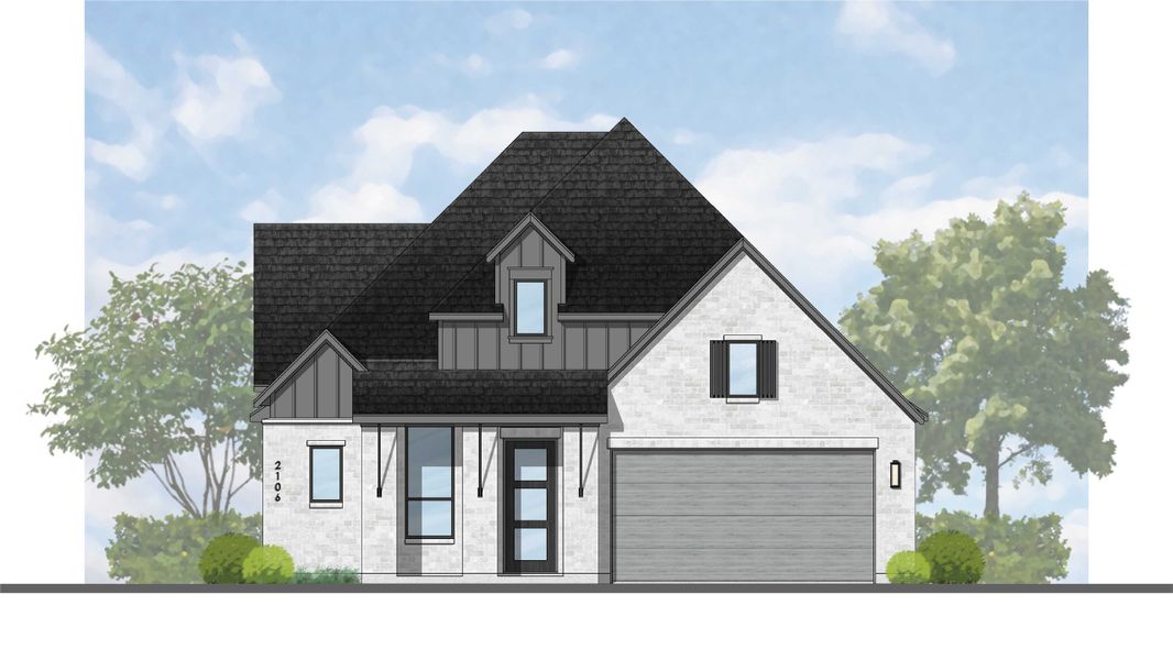 Representative rendering of the exterior for the Alton Plan by Highland Homes (Image 3). Representative rendering of the exterior for the Alton Plan by Highland Homes (Image 3).