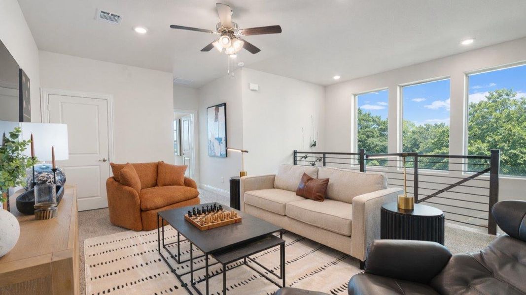 Furnished interior view inside a new home in Waterbend, Euless (Image 11).