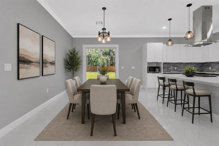 Furnished interior view inside a new home in , Leesburg (Image 9).