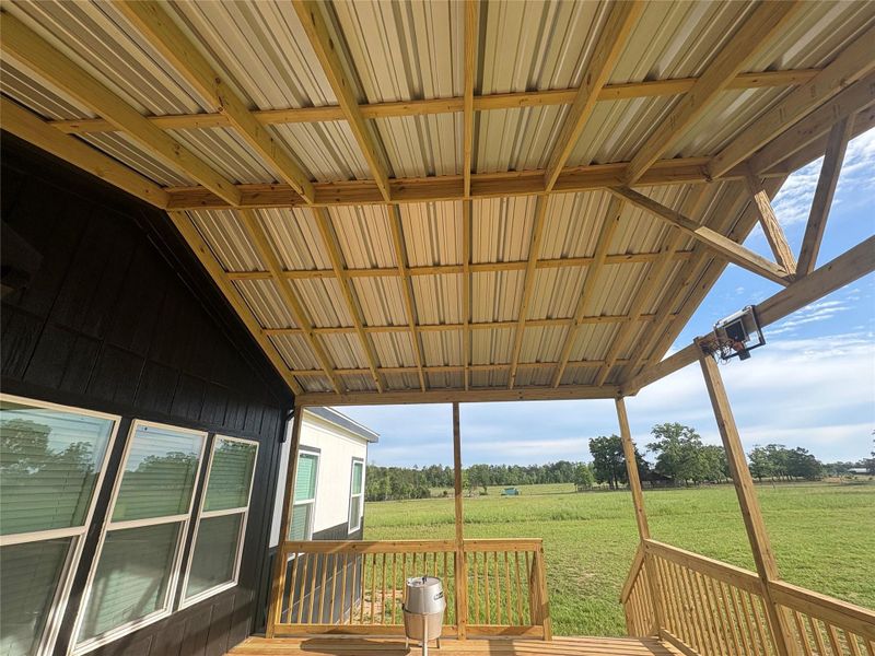 Front deck metal roof