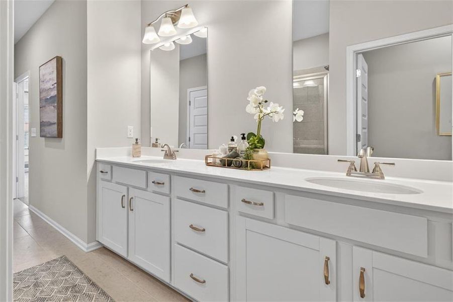 Furnished interior view inside a new home in Townes At The Stiles, Cartersville (Image 29).